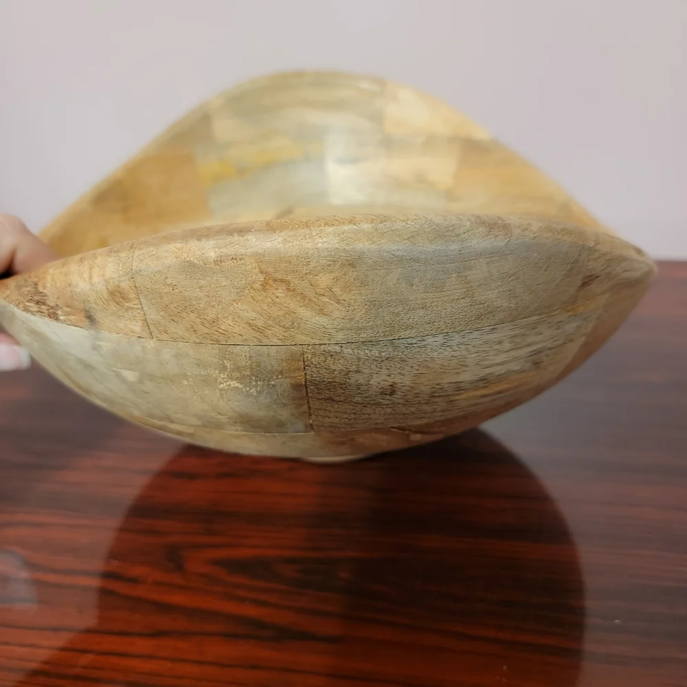 Handcrafted India Wooden Natural Materials Artisian‎ Decorative Wooden Bowl